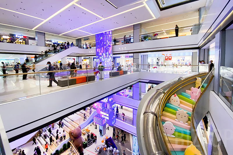 银川建发现代城LED透显著示屏项目